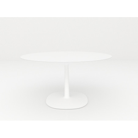 Table Multiplo / plateau rond en verre Ø 118 cm / extérieur