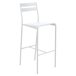 Chaise de bar Facto blanc coton