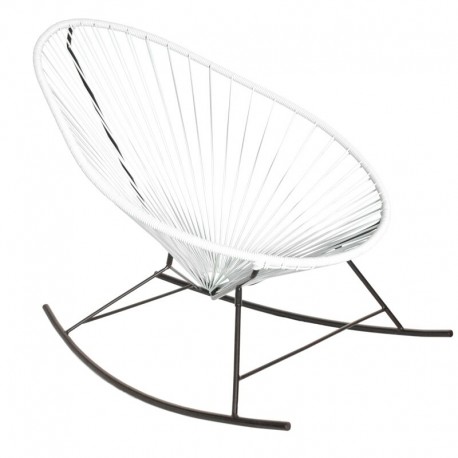 Fauteuil à bascule Acapulco Blanc D'argent