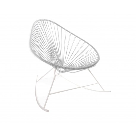 Fauteuil à bascule Acapulco Blanc D'argent