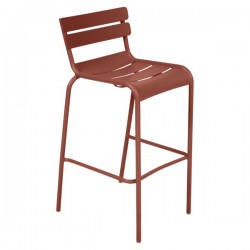 Tabouret de bar Luxembourg ocre rouge