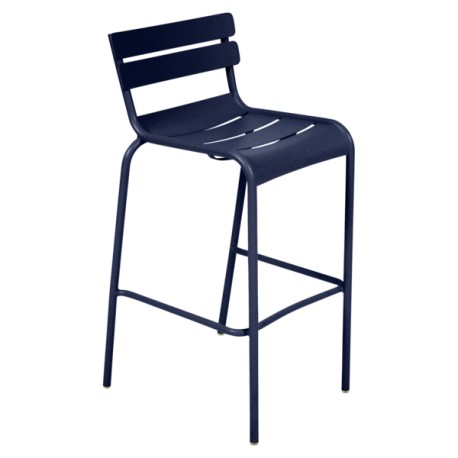 Tabouret de bar Luxembourg bleu abysse