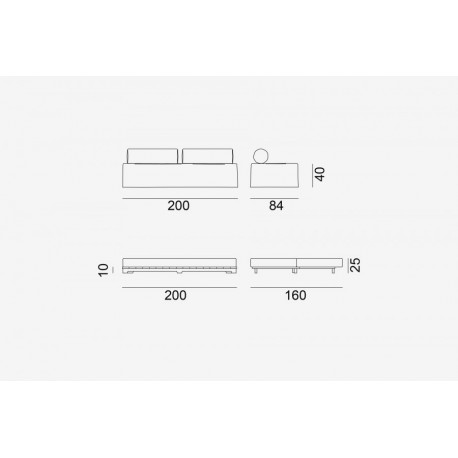 Pouf / Lit transformable Kubo XL