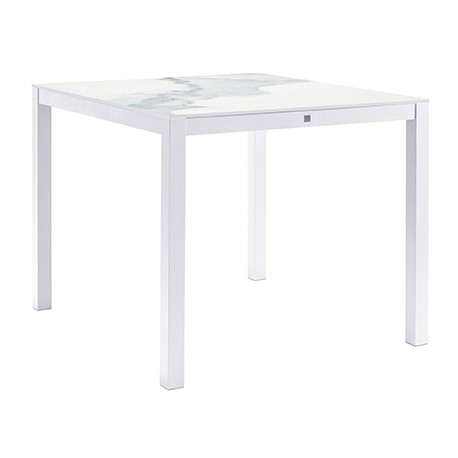 Table repas Kwadra 100x90 (avec plateau céramique)