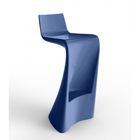 Tabouret Wing Laqué Notte Blue