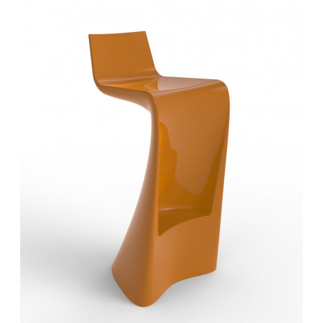 Tabouret Wing Laqué Orange