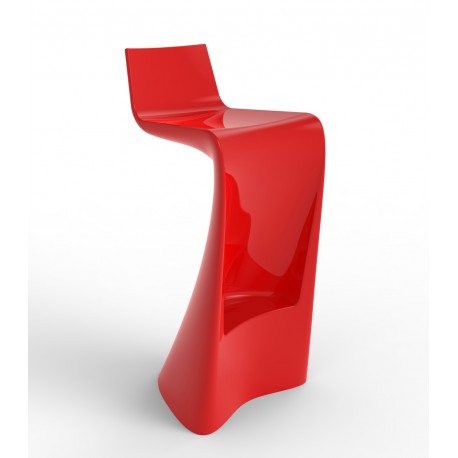 Tabouret Wing Laqué Rouge