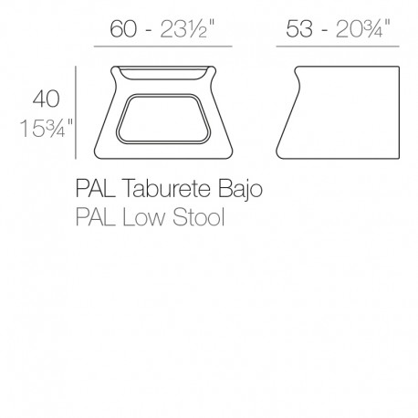 Tabouret Bas PAL Plan