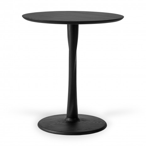 Table Torsion ronde en chêne noir