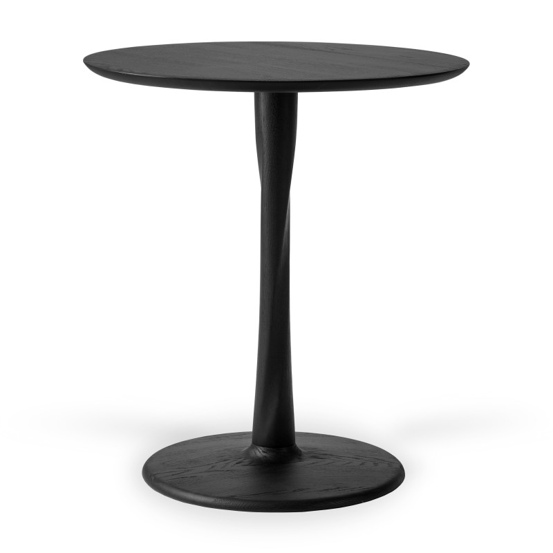 Table Torsion ronde en chêne noir