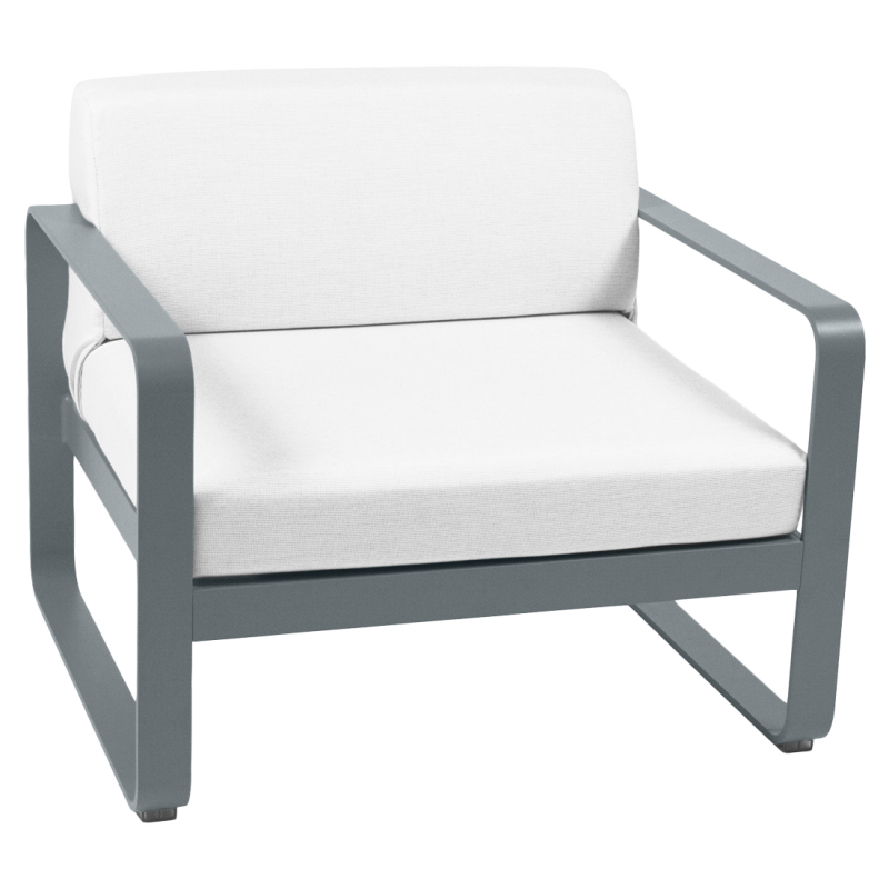 Fauteuil BELLEVIE blanc grisé