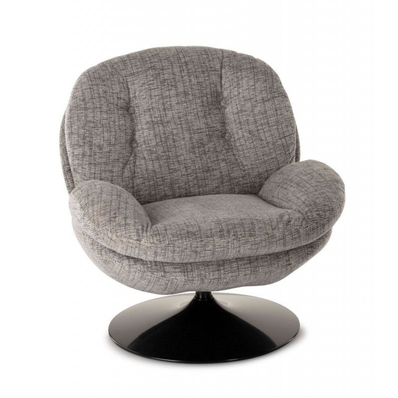 Fauteuil Memento Gris Souris, Pied Noir