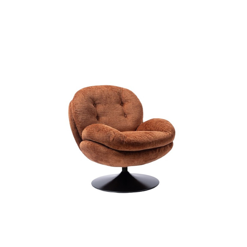 Fauteuil Memento Orange Brûlé, Pied Noir