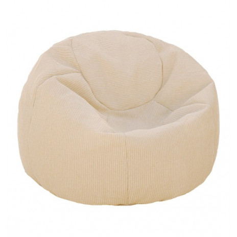 Pouf XL effet raphia -...