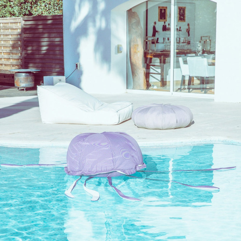 Pouf XL flottant - Méduse Violette - Extérieur