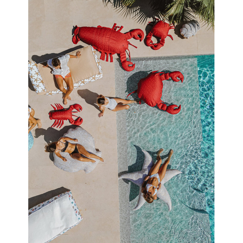 VILEBREQUIN x MX Home - Pouf XL flottant homard rouge - motifs « crabes homards »