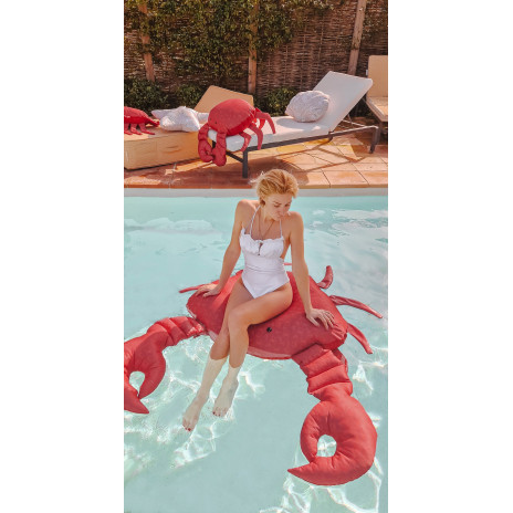 VILEBREQUIN x MX Home - Pouf XL flottant crabe rouge - motifs "crabes homards"