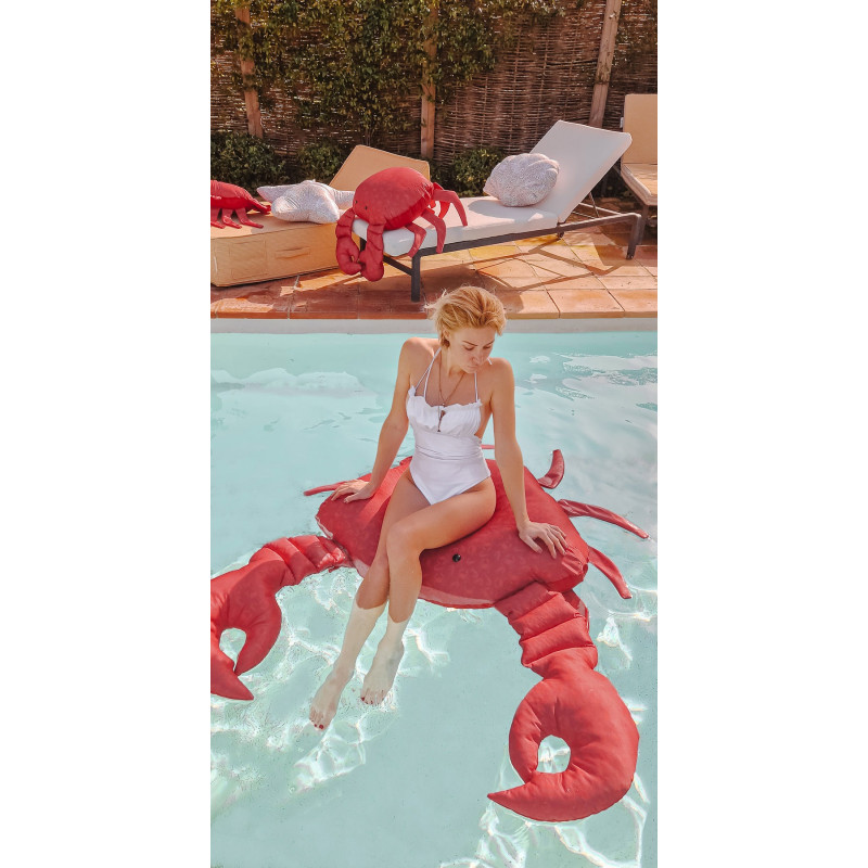 VILEBREQUIN x MX Home - Pouf XL flottant crabe rouge - motifs "crabes homards"