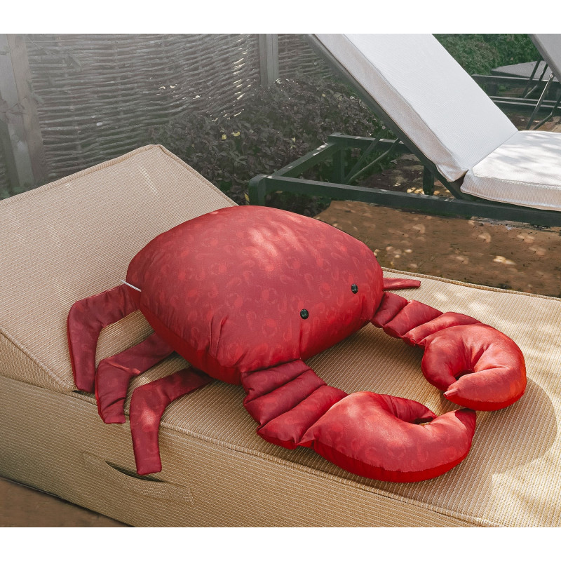 VILEBREQUIN x MX Home - Coussin crabe rouge - motifs "crabes homards"