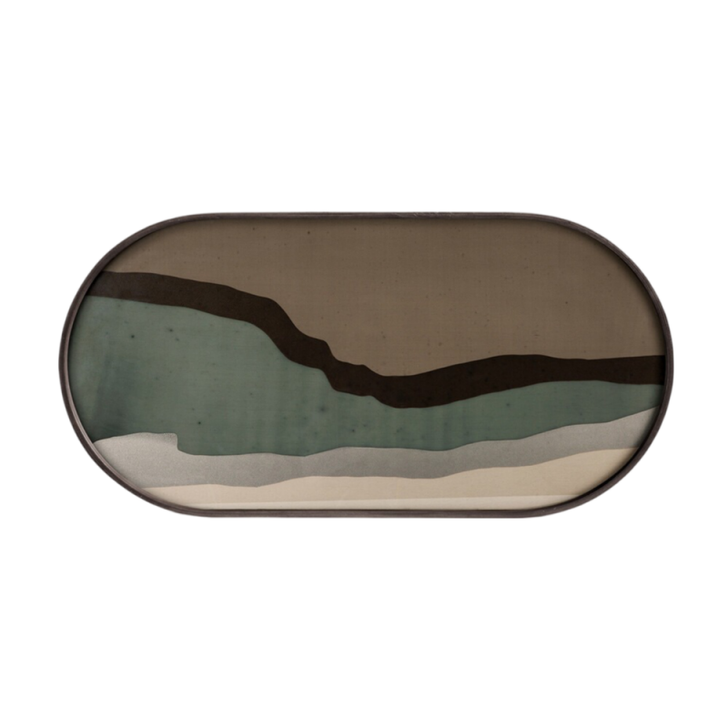 Plateau en verre Wabi Sabi