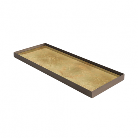 Plateau en verre Gold Leaf