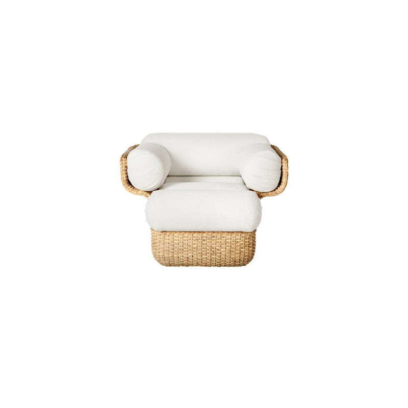 FAUTEUIL LOUNGE EN FORME DE PANIER Beige