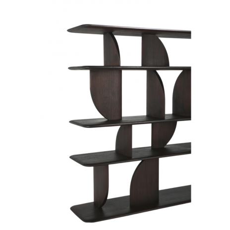 Etagère Geometric Teck brun foncé