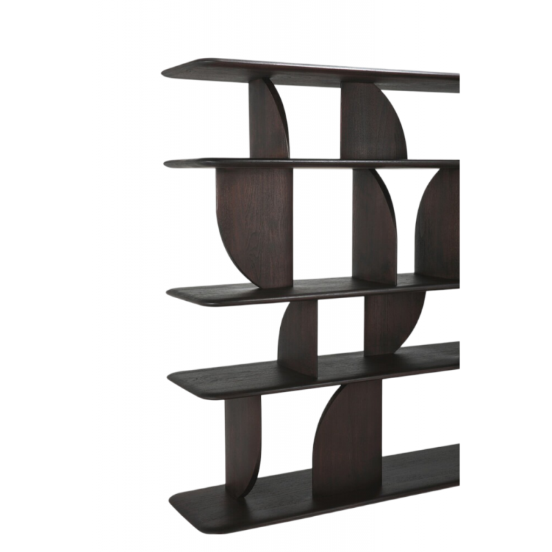 Etagère Geometric Teck brun foncé