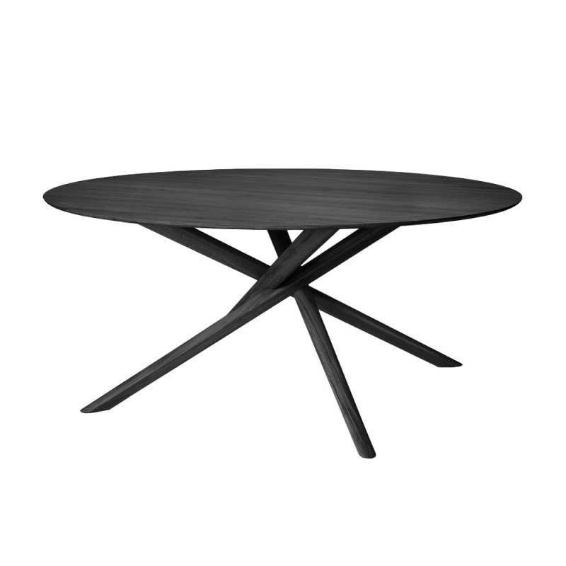 Table Rond Mikado Chêne Noir