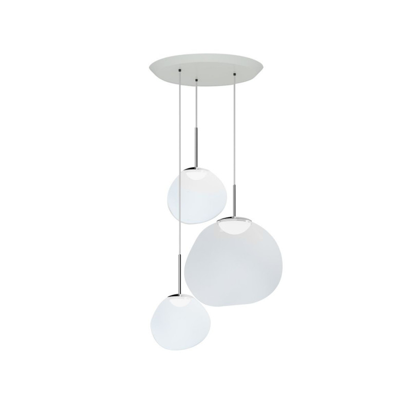 Melt Pendant System Trio Round Opal LED