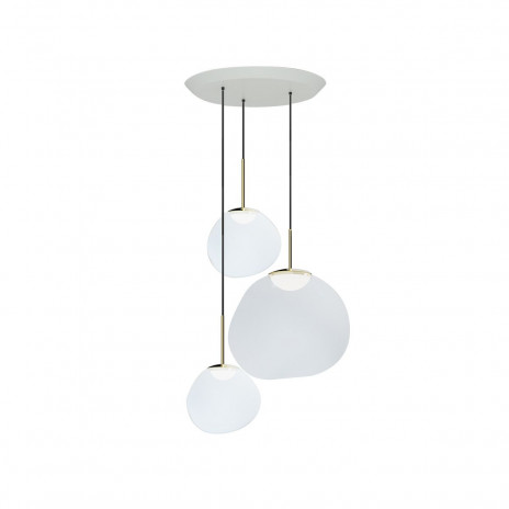 Melt Pendant System Trio Round Opal LED