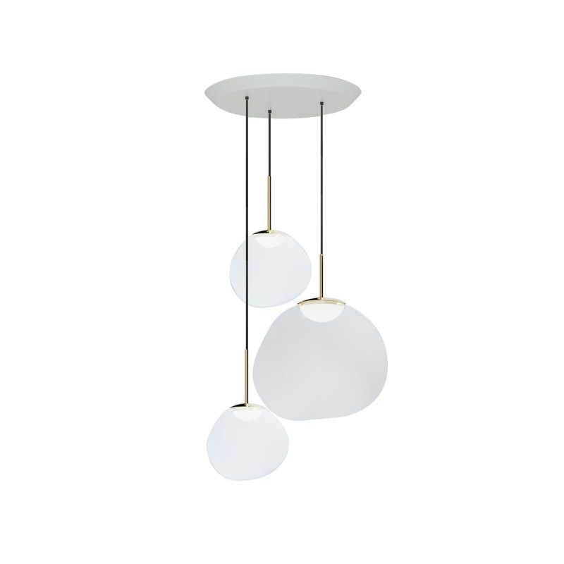 Melt Pendant System Trio Round Opal LED