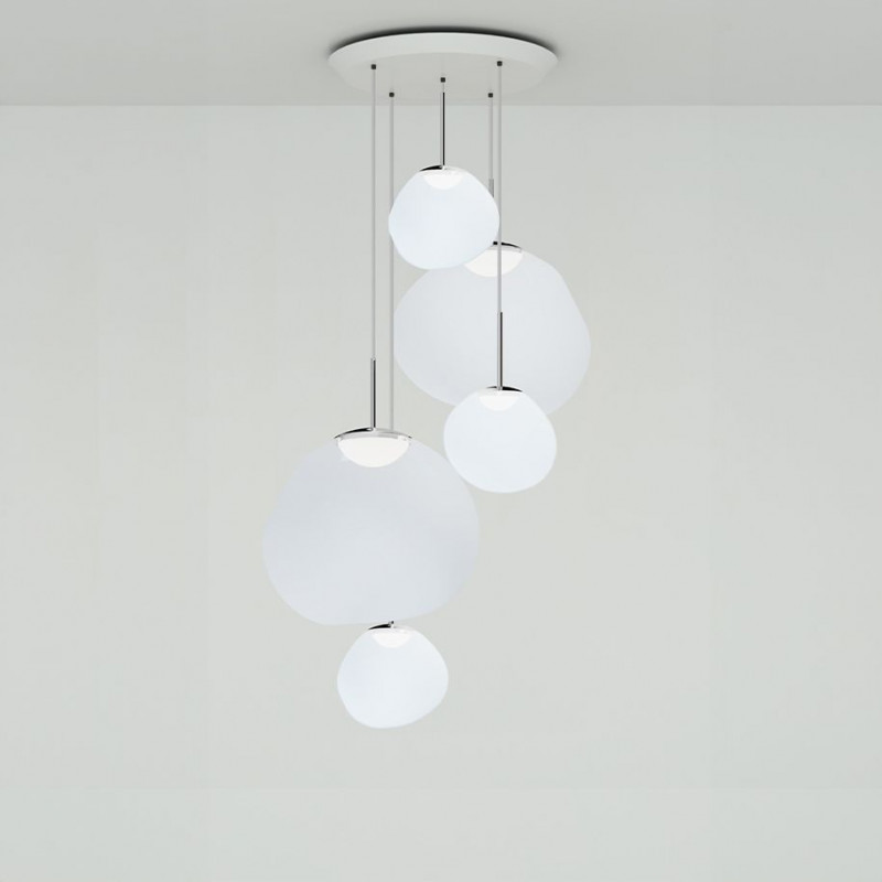 Melt Pendant System Large Round Opal LED