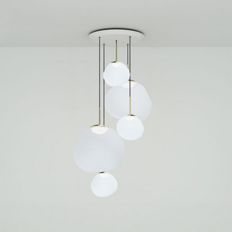 Melt Pendant System Large Round Opal LED